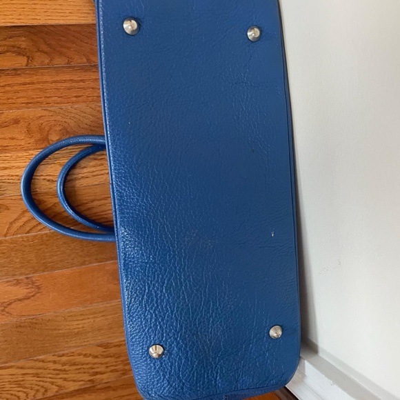 Cobalt blue LEATHER bag from Italy - Picture 3 of 7